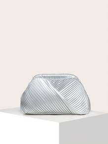 MOTF PREMIUM Minimalist Ruched Bag Medium Funky - Silver - View 1