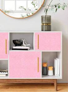 1 miếng giấy dán tường tự dính họa tiết vải lụa giả màu hồng kèm tủ, bàn, ghế, trang trí nền phòng, miếng dán cải tạo, tấm ốp tường bong tróc, giấy dán tường, giấy dán tường, vật dụng trang trí mùa xuân làm mới ngôi nhà của bạn, miếng dán trang trí Rama - Hồng - Xem 3