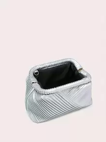 MOTF PREMIUM Minimalist Ruched Bag Medium Funky - Silver - View 4