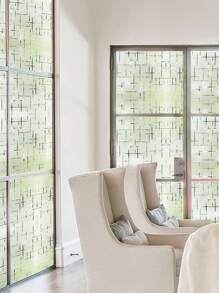 1 Họa Tiết Hình Học Trang Trí Bộ Phim Đơn Giản Dòng In Cửa Sổ PVC Riêng Tư Miếng Dán Kính Cường Lực Cho Gia Đình - Trong sáng - Xem 8