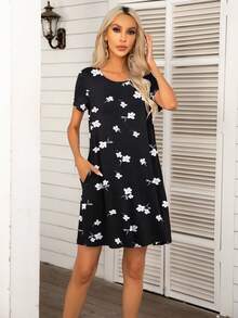 DEARCASE Đầm Túi Hoa Giải trí - màu đen - Xem 4