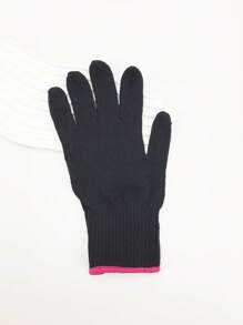 1入組髮型設計雙面硅膠珍珠圓珠捲髮梳捲髮棒夾板直髮棒，附耐高溫手套 - 彩色 - 查看 3