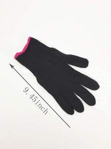 1入組髮型設計雙面硅膠珍珠圓珠捲髮梳捲髮棒夾板直髮棒，附耐高溫手套 - 彩色 - 查看 4