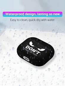 Vỏ bảo vệ tai nghe màu đen ngầu có móc khóa, vỏ bảo vệ màu đen mềm mại chống sốc hình mắt to dễ thương phù hợp với thế hệ thứ 2 - Đen và trắng - Xem 6