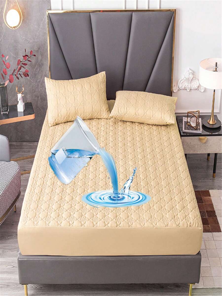 Tấm trang bị chống thấm nước màu trơn, thiết kế dập nổi hình học đơn giản được trang bị tấm dưới cùng cho phòng ngủ - Lạc đà - Xem 1