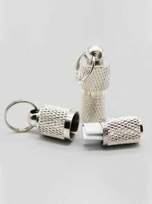 1入組膠囊形狀寵物身份牌適用於狗狗和貓適用於防丟 - 銀色 - 查看 4