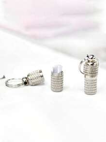 1入組膠囊形狀寵物身份牌適用於狗狗和貓適用於防丟 - 銀色 - 查看 5