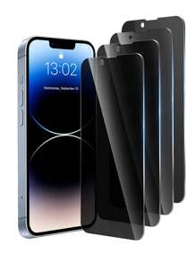 4 Miếng Phim Cường Lực Bảo Vệ Sự Riêng Tư Cho Màn Hình Tương Thích Với iPhone, Miếng Dán Bảo Vệ Màn Hình Riêng Tương Thích Với iPhone15/15Plus/15Pro/15Promax - màu đen - Xem 2