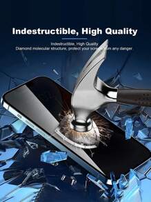 4 Miếng Phim Cường Lực Bảo Vệ Sự Riêng Tư Cho Màn Hình Tương Thích Với iPhone, Miếng Dán Bảo Vệ Màn Hình Riêng Tương Thích Với iPhone15/15Plus/15Pro/15Promax - màu đen - Xem 8