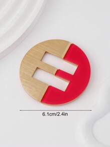 1pc Hollow Out Two Tone DIY Buckle - Multicolor - View 3
