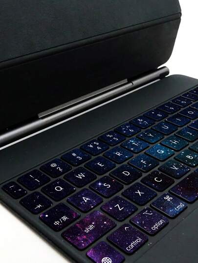 1set Galaxy Pattern Keyboard Sticker Compatible With iPad