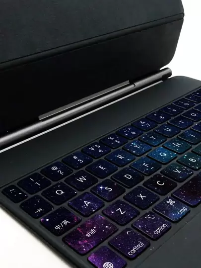 1set Galaxy Pattern Keyboard Sticker Compatible With iPad