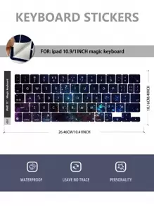 1 bộ Miếng dán bàn phím hoa văn Galaxy Tương thích với iPad - Nhiều màu - Xem 5