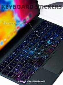 1 bộ Miếng dán bàn phím hoa văn Galaxy Tương thích với iPad - Nhiều màu - Xem 7