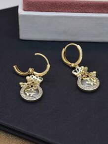 Bông tai thả túi tiền trang trí Rhinestone - Nhiều màu - Xem 2