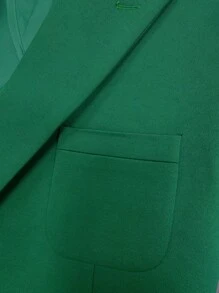 Áo cộc tay Nam Nút đôi Túi màu trơn Giải trí - màu xanh lá - Xem 4