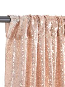 Rèm một tấm đơn giản màu trơn, rèm trang trí sequin đơn giản cho bữa tiệc, trang trí nhà cửa - Hoa hồng vàng - Xem 6