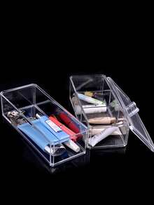 2入組收納透明收納盒 - 無色 - 查看 4