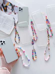 1pc Random Heart & Evil Eye Decor Phone Lanyard - Multicolor - View 2