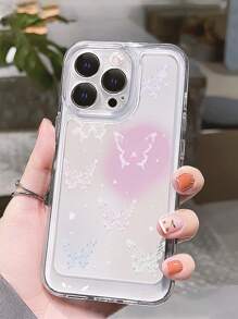 Butterfly Pattern Clear Phone Case - Multicolor - View 4