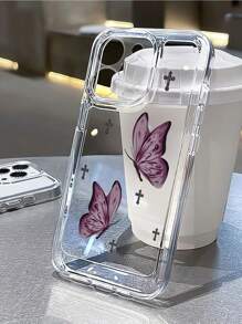 Butterfly Pattern Phone Case - Multicolor - View 1