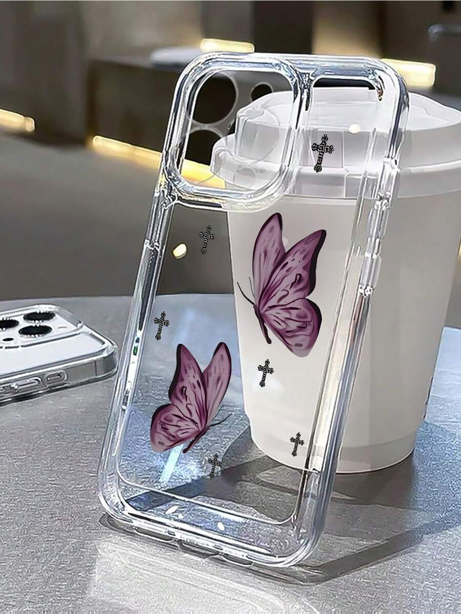 Butterfly Pattern Phone Case - Multicolor - View 1