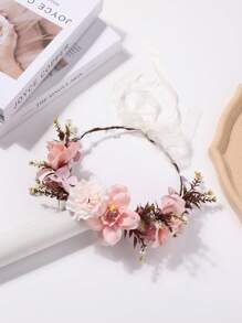 1pc Girls/Teens Minimalist Elegant Camellia Flower Headband - Multicolor - View 3