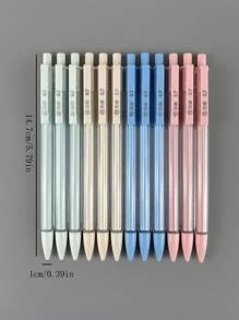 12 cái Bút chì cơ màu hỗn hợp, Bút chì cơ cầm tay đơn giản cho sinh viên, văn phòng - Nhiều màu - Xem 2