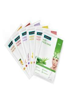 HEMEIEL 6入組天然成分補水滋養面膜套裝 - 彩色 - 查看 6