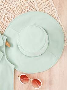 SHEIN 女孩西裝領西裝外套和吊帶背心和短褲和帽