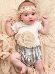 Đạo cụ chụp ảnh cho trẻ sơ sinh Lá thư - Màu be - Xem 2