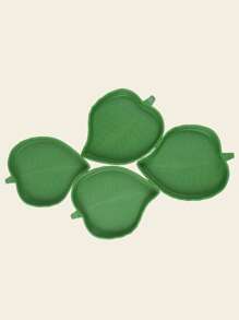 1入組/2入組塑料葉形防滑小寵物餵水碗，適用於小型寵物全年使用 - 綠色 - 查看 4