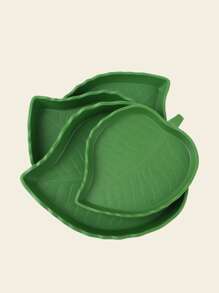 1入組/2入組塑料葉形防滑小寵物餵水碗，適用於小型寵物全年使用 - 綠色 - 查看 5