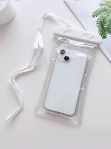 Touch Screen Waterproof Phone Bag - White - View 1