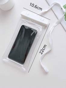 Touch Screen Waterproof Phone Bag - White - View 2