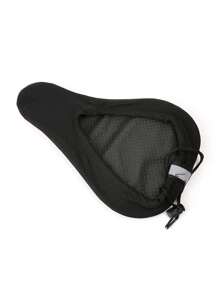 1pc Bicycle Saddle Cushion Cover - Black - View 2