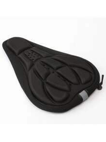 1pc Bicycle Saddle Cushion Cover - Black - View 3