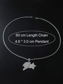 Thời Trang Kim Cương Giả Ngôi Sao Mặt Dây Chuyền Vòng Cổ Phong Cách Punk Phụ Kiện Trang Sức Dành Cho Nữ - Bạc - Xem 4