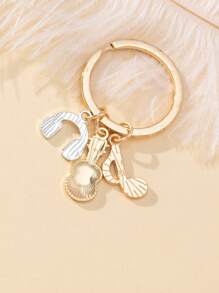 Phụ Nữ Nhạc Cụ & Note Trang Trí Móc Khóa Thời Trang Trang Trí Chìa Khóa - Đen và trắng - Xem 2