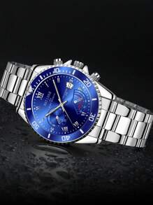 NOTIONR Fashionable Men's Stainless Steel Watch, Men's Date Watch, Sport Watch, Luxury Men's Quartz Watch