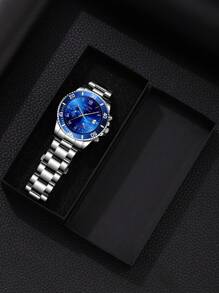 NOTIONR Fashionable Men's Stainless Steel Watch, Men's Date Watch, Sport Watch, Luxury Men's Quartz Watch