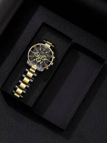 NOTIONR Nam Giải trí Thể thao Đồng hồ Với Ngày Chỉ báo Thạch anh Đồng hồ đeo tay - màu đen - Xem 4