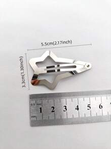 12pcs/Bag 5cm White K-Color Five-Pointed Star BB Clips - Silver - View 5