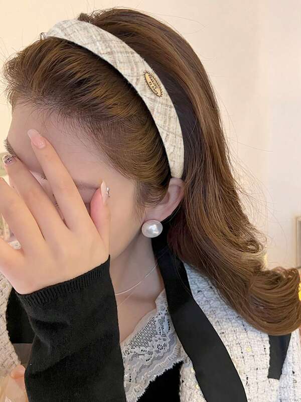 Elegant 1pc Spring/Summer Vintage Knitted Fabric Thin Hairband Tiaras,Hairband,Hair Hoop,Hair Accessories Headbands
