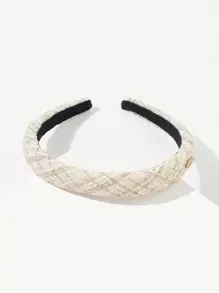 1 pieza Elegante diadema vintage de tela tejida, fina para primavera/verano. Accesorios para el cabello: diademas, aros para el cabello, tocados
