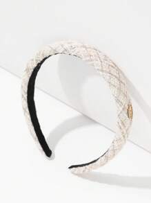 1 pieza Elegante diadema vintage de tela tejida, fina para primavera/verano. Accesorios para el cabello: diademas, aros para el cabello, tocados