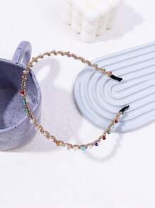 珠子裝飾髮箍 - 彩色 - 查看 1