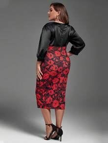 Đầm Plus Size Chia Hoa Thanh lịch - Nhiều màu - Xem 2