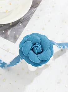 花朵裝飾頸鏈 - 藍色 - 查看 6