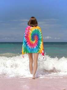 1入組彩色大號沙灘巾現代柔軟吸水游泳巾適合戶外 - 彩色 - 查看 4